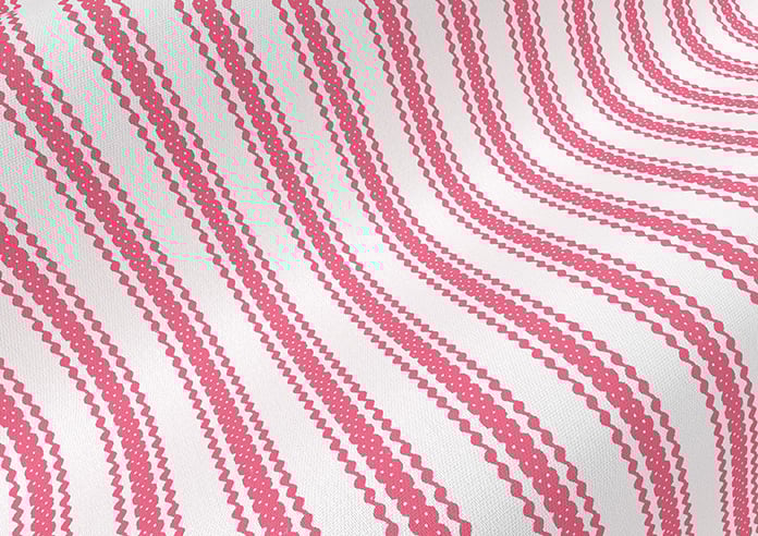 Lace Stripes, Lipstick Pink - Motorised Roman Blind - Image 4